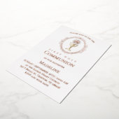 Invitation En Aluminium Eucharist First Holy Communion rose gold (Rotation)