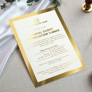 Invitation En Aluminium Événement de l'entreprise commerciale de la sociét