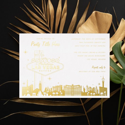 Invitation En Aluminium Événement spécial sur l'enseigne de Las Vegas