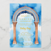Invitation En Aluminium Exquisite Indian Architecture Arch Naming Ceremony (Recto)