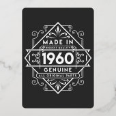 Invitation En Aluminium fabriqué en 1960 authentique  (Recto)