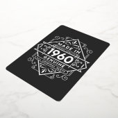 Invitation En Aluminium fabriqué en 1960 authentique  (Rotation)