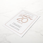 Invitation En Aluminium Fabuleux 20 Elégant 20e Anniversaire Foil Invitati (Rotation)