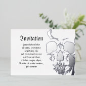 Invitation En Aluminium Face du crâne (Debout devant)