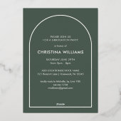 Invitation En Aluminium Faire-Def Simple Script Photo Diplômé (Verso)