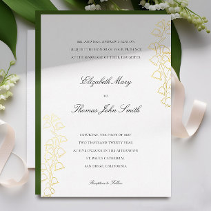 Invitation En Aluminium Faire esquisse florale romantique Vallée du Lys Ma