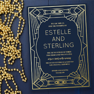 Invitation En Aluminium Faire forme géométrique de mariage en feuille méta