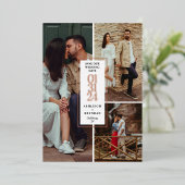 Invitation En Aluminium Faire part de collage photo moderne (Debout devant)