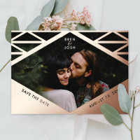 Faire part de mariage géométrique triangle nouvell