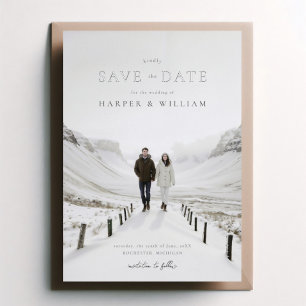 Invitation En Aluminium faire part de mariage hivernal foto
