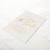 Invitation En Aluminium faire part de mariage manuscrit tendance en feuill (Rotation)