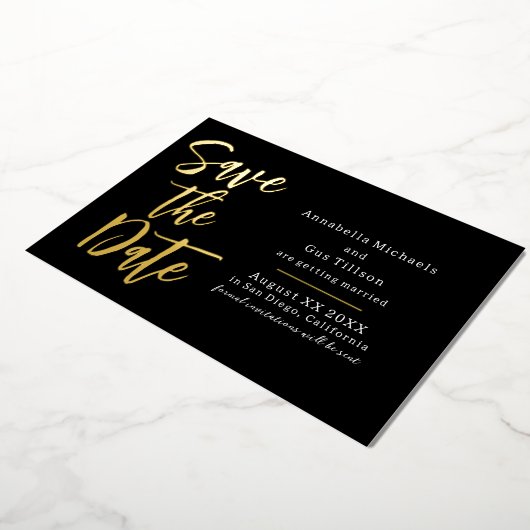 Invitation En Aluminium Faire part moderne de date à sauvegarder en grande (Rotation)