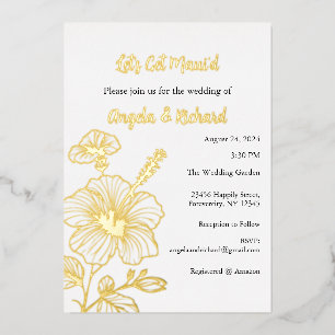 Invitation En Aluminium Faire une demande de mariage à Maui en feuille d'a