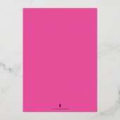 Invitation En Aluminium Faireparts de Fiançailles Brunch et Bulles Rose (Verso)