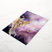 Invitation En Aluminium Fairy princesse violet or mythique conte de fées (Rotation)