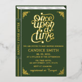 Invitation En Aluminium Fairy Tale Whimsbook Couverture Baby shower vert (Recto)