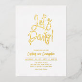 Invitation En Aluminium Faisons la fête | Script Chic N'Importe Quel Événe (Recto)