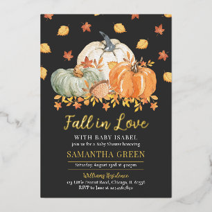 Invitation En Aluminium Fall In Love with Baby Baby shower