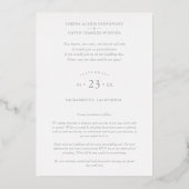 Invitation En Aluminium Fancy Frame Photo Wedding Flowers & Branches (Verso)