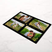 Invitation En Aluminium Fancy Golden Minimalist Branches Frame 4 Photos (Rotation)