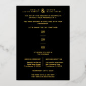 Invitation En Aluminium Fancy minimal moderne 4 Photos Collage Mariage (Recto)