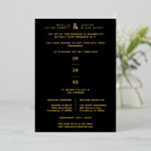 Invitation En Aluminium Fancy minimal moderne 4 Photos Collage Mariage (Debout devant)