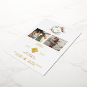 Invitation En Aluminium Fancy Modern Initials Botanical Anagram 2 Photos (Rotation)