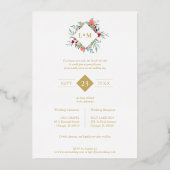 Invitation En Aluminium Fancy Modern Initials Botanical Anagram 2 Photos (Verso)