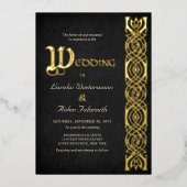 Invitation En Aluminium Fantasy Medieval Wedding (Recto)
