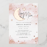 Fard Rose Gold Bébé sous la Lune Baby Shower
