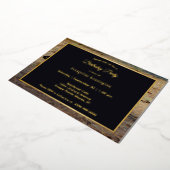 Invitation En Aluminium Faune Brown courir Cheetah Anniversaire Or (Rotation)