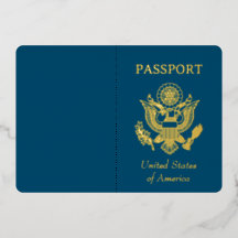 Faux Passeport en Papier Aluminium
