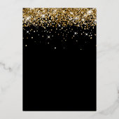Invitation En Aluminium Faux Sparkly Gold Parties scintillant Noir 30e ann (Verso)