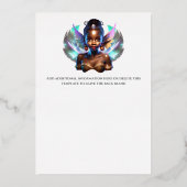 Invitation En Aluminium Fée de melanine en argent princesse enchantée (Verso)