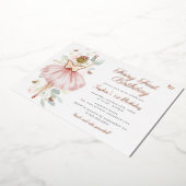 Invitation En Aluminium Fée papillon 1er anniversaire (Rotation)