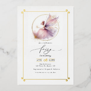 Invitation En Aluminium Fée Première Fête d'anniversaire 1 an