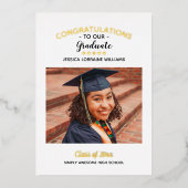 Invitation En Aluminium Félicitations Custom Photo Graduate Graduation (Recto)