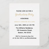 Invitation En Aluminium Félicitations Custom Photo Graduate Graduation (Verso)