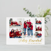 Invitation En Aluminium Feliz Navidad Gold 6 Photo (Debout devant)