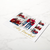 Invitation En Aluminium Feliz Navidad Gold 6 Photo (Rotation)