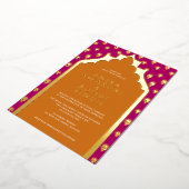 Invitation En Aluminium Fenêtre indienne colorée Mariage d'écran VRAI (Rotation)