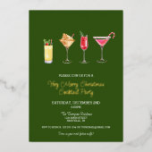 Invitation En Aluminium Festive Fête Cocktail Fête Noël (Recto)