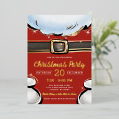 Invitation En Aluminium Festive moderne Elégante fête de Noël d'entreprise (Debout devant)