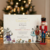 Invitation En Aluminium Festive Nutcracker Ballet Christmas Party Ivory