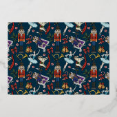 Invitation En Aluminium Festive Nutcracker Ballet Christmas Party Navy (Verso)