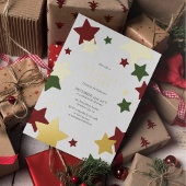 Invitation En Aluminium Festive Stars Noël Fête de Noël