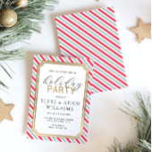 Invitation En Aluminium Festive Stripe Fête