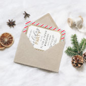 Invitation En Aluminium Festive Stripe Fête