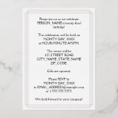 Invitation En Aluminium Fête d'anniversaire 23 ans — Écriture élégante + n (Verso)