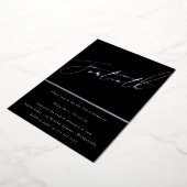 Invitation En Aluminium Fête d'anniversaire 40 ans Silver Script argent (Rotation)